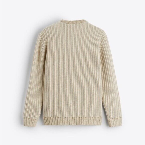 ZARA TEXTURED STRIPED SWEATER - Picture 5 of 6